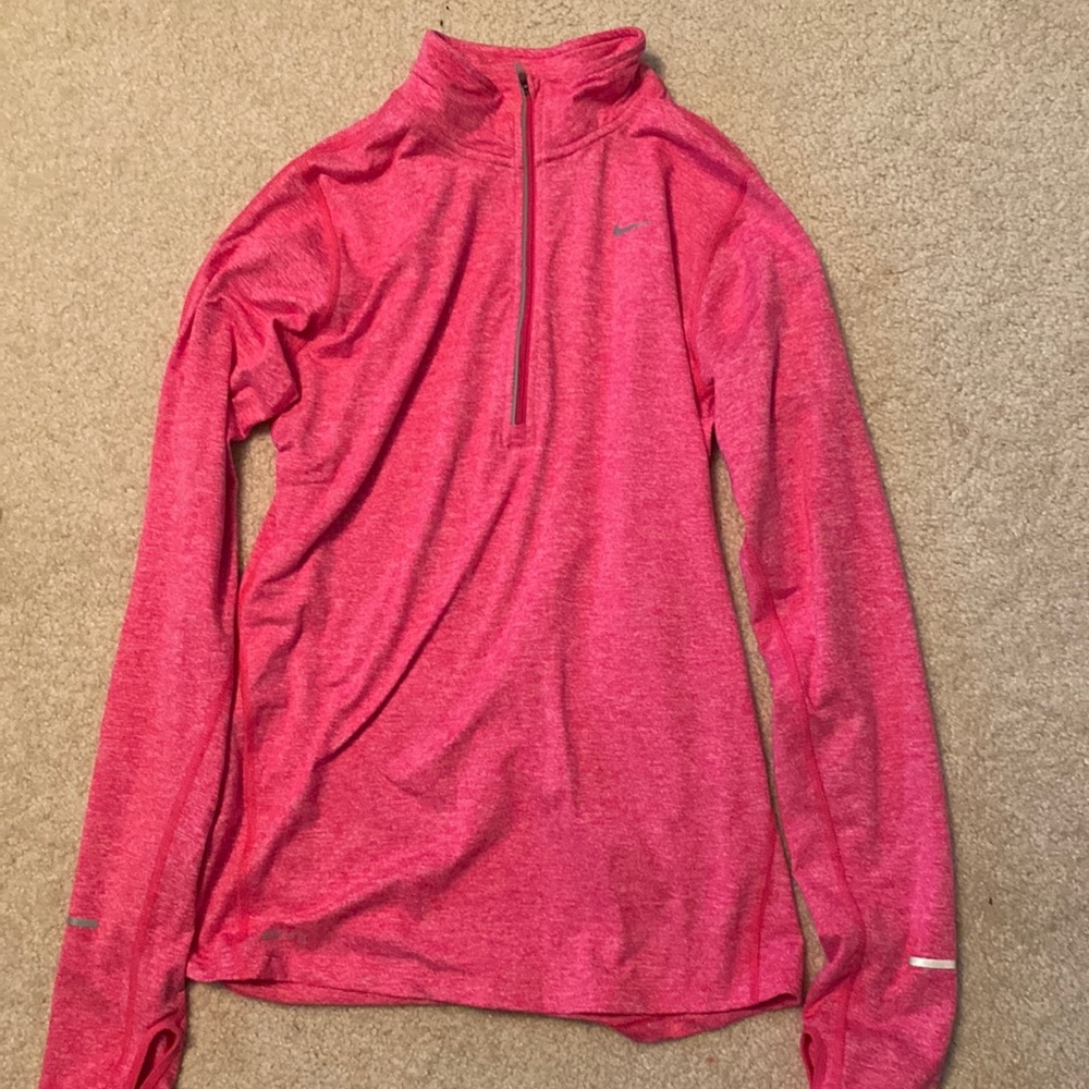 Size small women’s nike athletic quarter zip, color pink